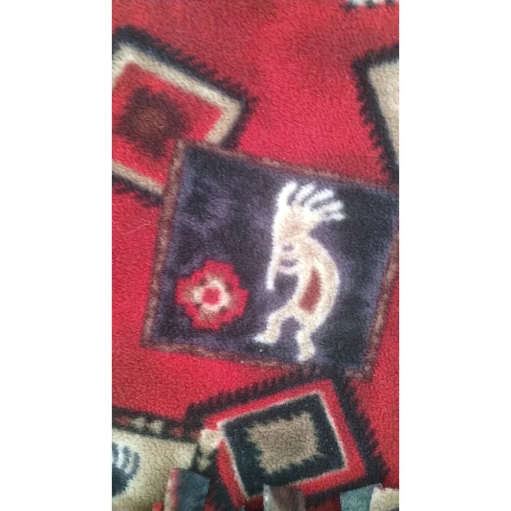 KOKOPELLI INDIAN HOPI MUSIC DANCE BLANKET THROW 82